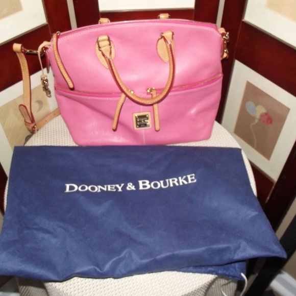 EUC DOONEY & BOURKE PINK LEATHER SATCHEL HANDBAG